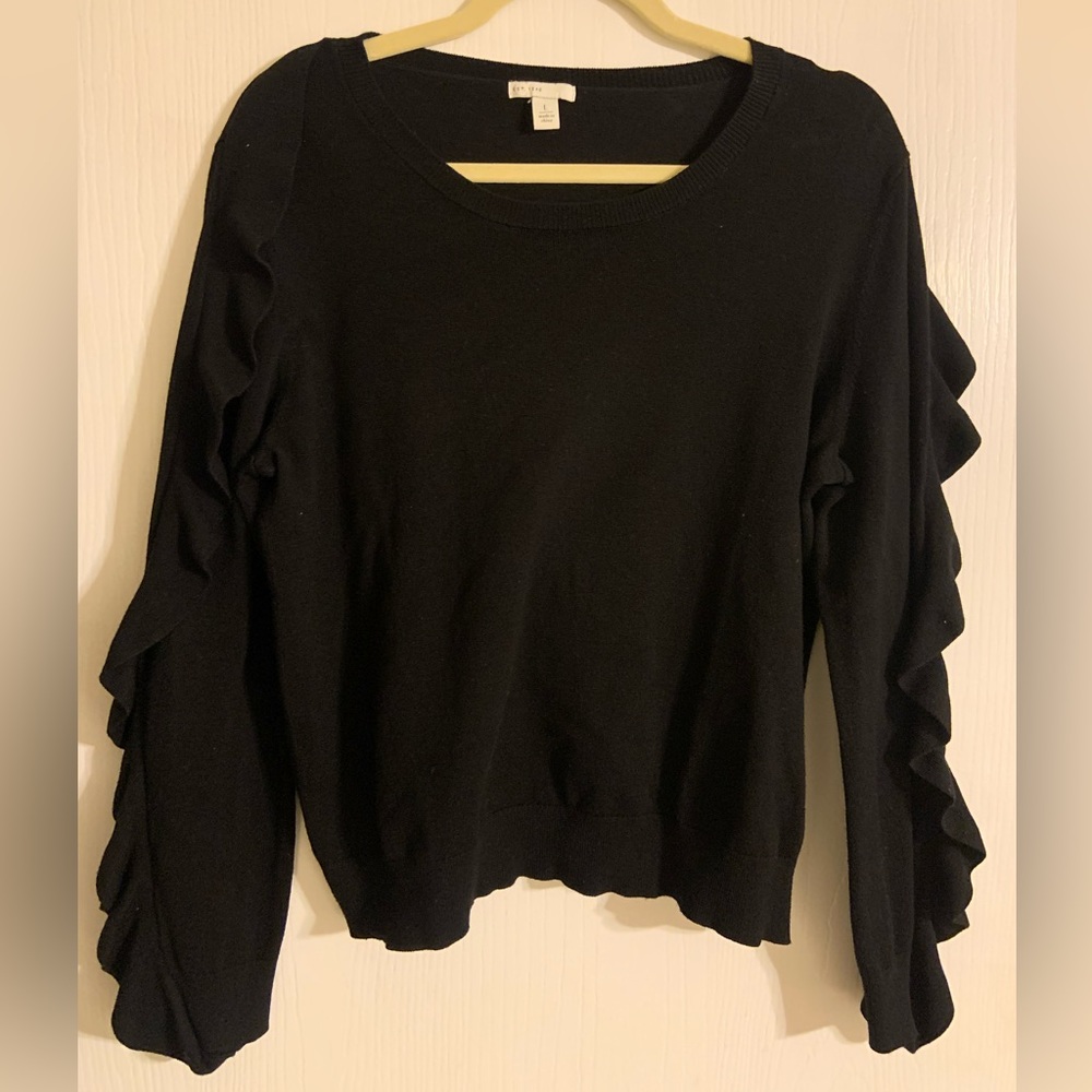 CATO Ruffle Sleeve Sweater